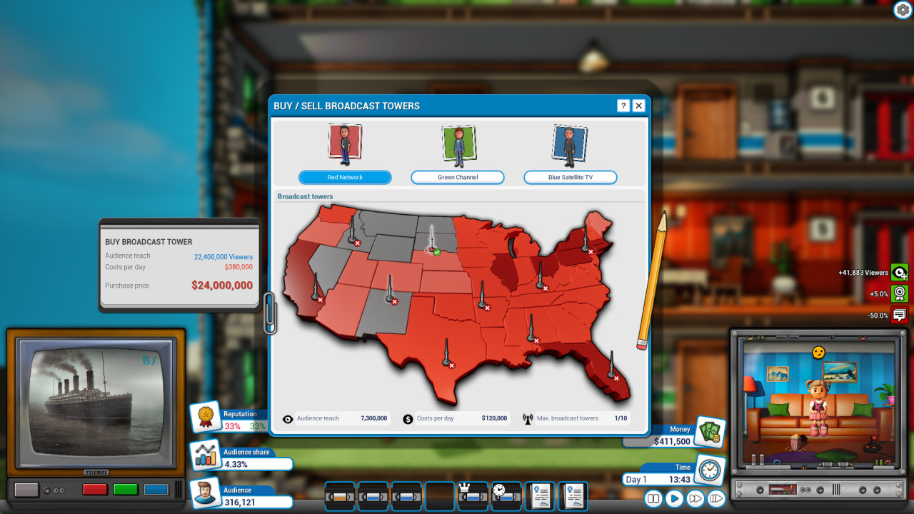 疯狂电视大亨[Mad Television Tycoon] 游戏截图11