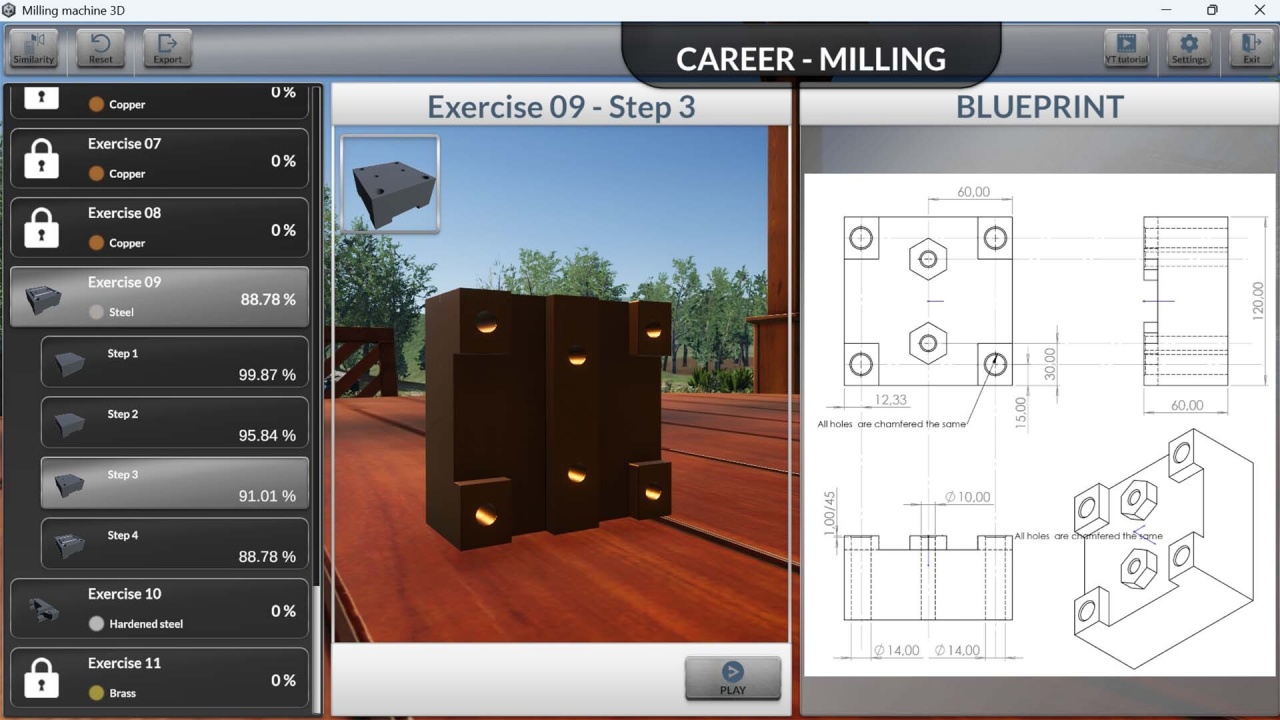 铣床模拟器 3D[Milling Machine Simulator 3D] 游戏截图2