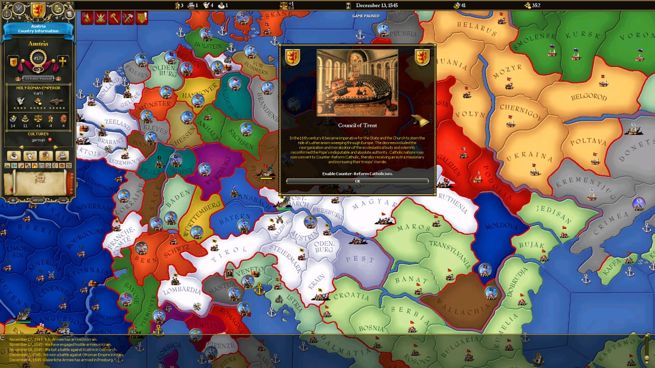为了荣耀：欧陆风云游戏[For the Glory: A Europa Universalis Game] 游戏截图8