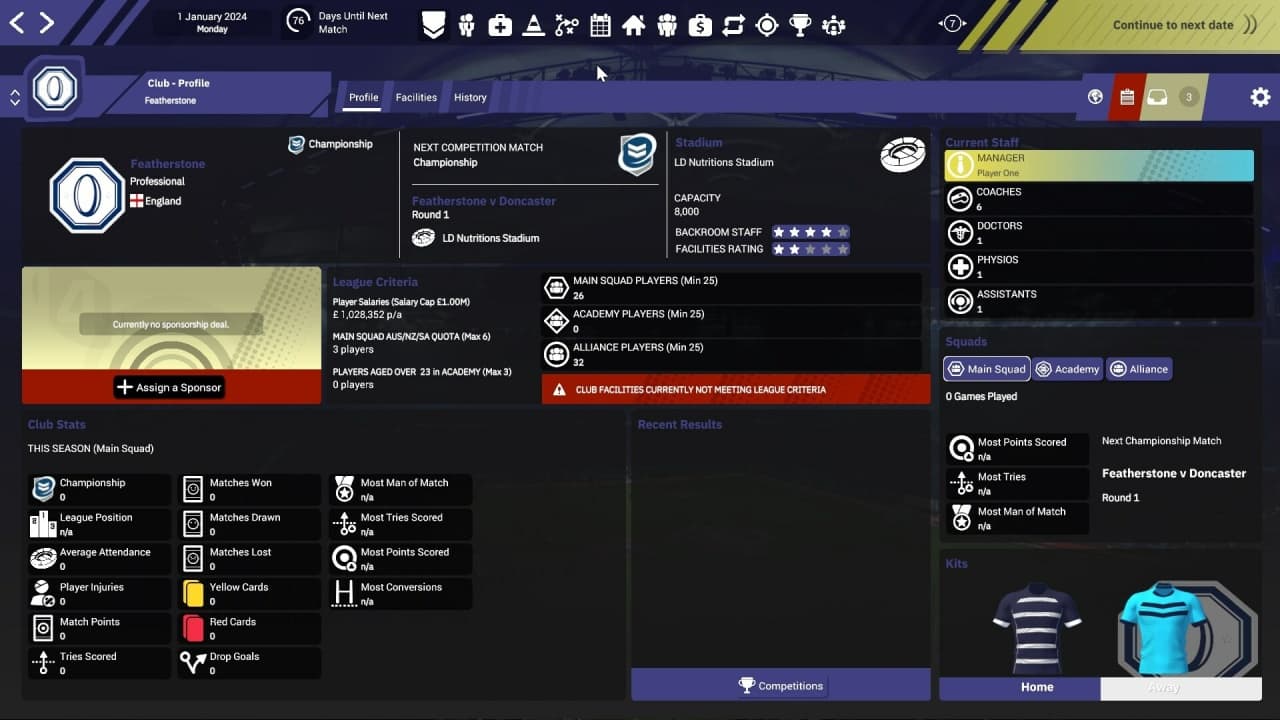 橄榄球联盟球队经理 4[Rugby League Team Manager 4] 游戏截图10
