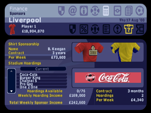 LMA 经理 2001[LMA Manager 2001] 游戏截图3