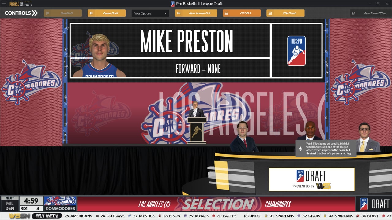选秀日运动：职业篮球 2024[Draft Day Sports: Pro Basketball 2024] 游戏截图3