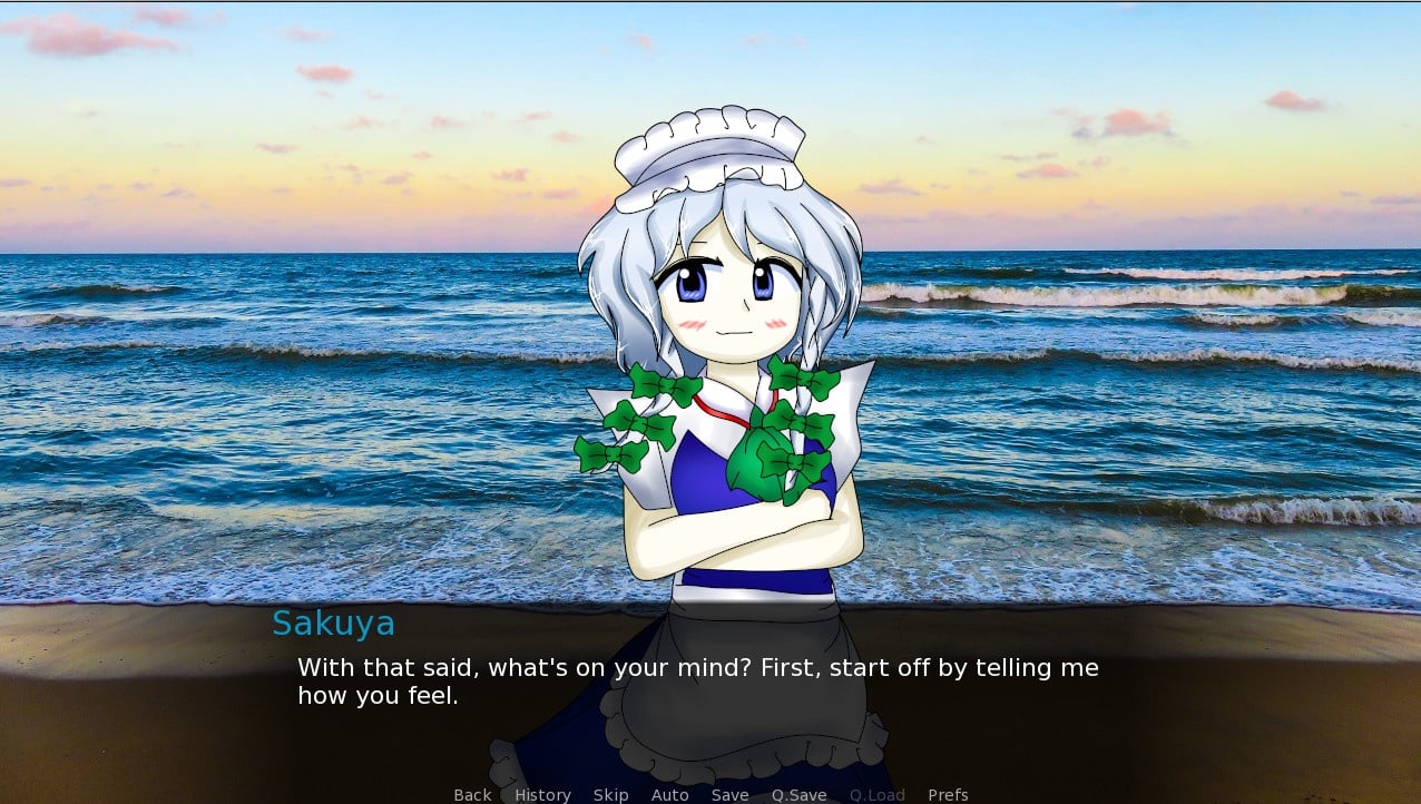 十六夜咲也为您提供建议和帮助[Sakuya Izayoi Gives You Advice And Dabs] 游戏截图3