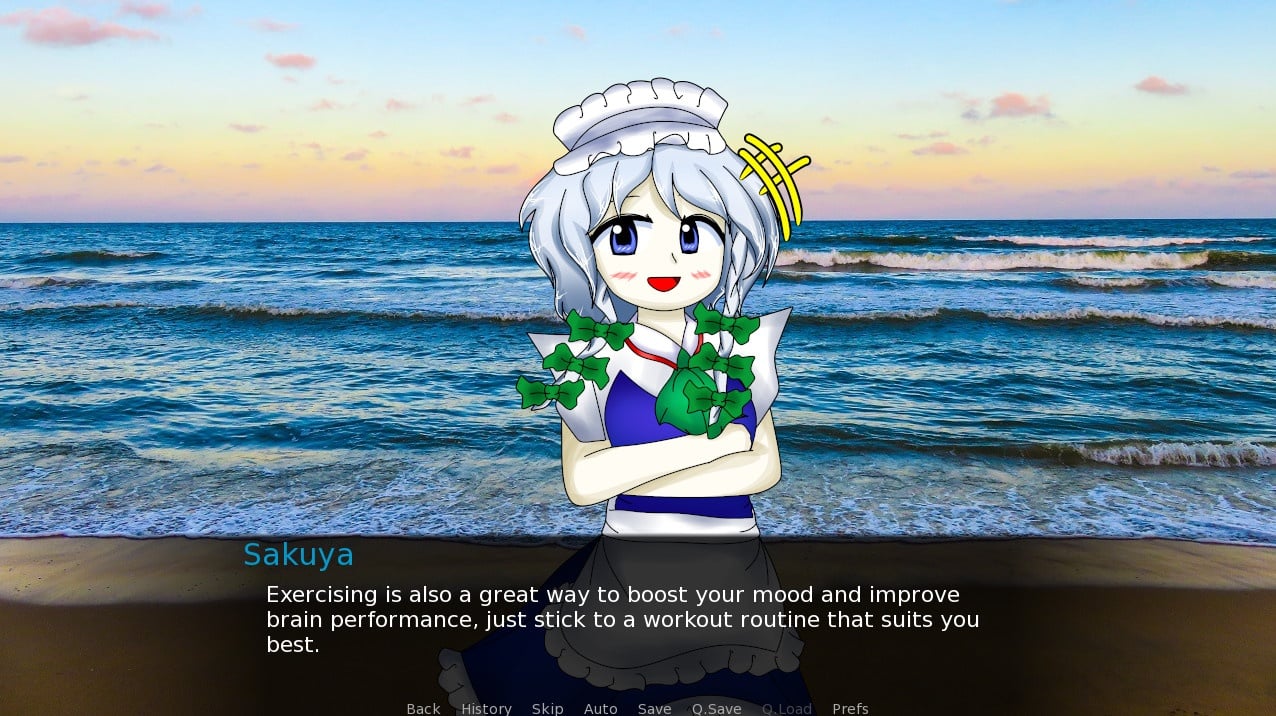十六夜咲也为您提供建议和帮助[Sakuya Izayoi Gives You Advice And Dabs] 游戏截图4