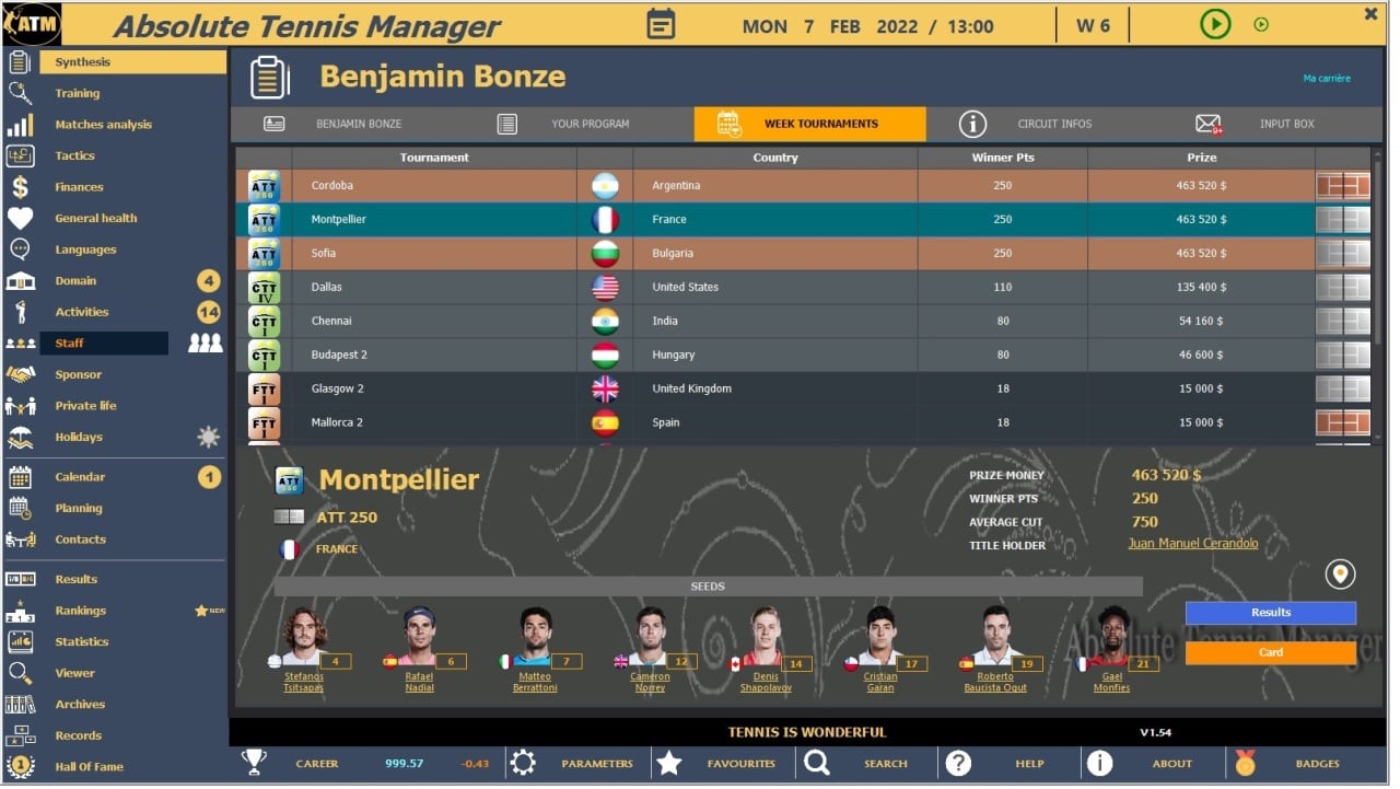 绝对网球经理[Absolute Tennis Manager] 游戏截图8
