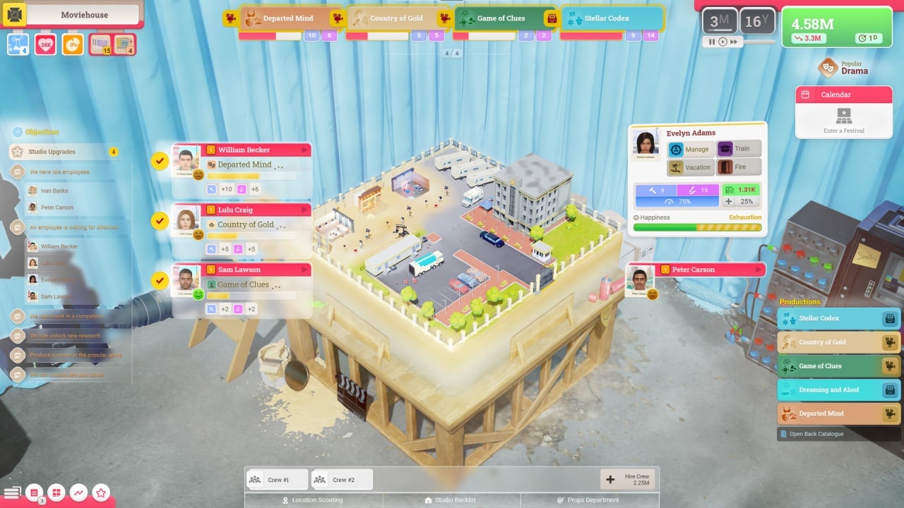 电影院 – 电影制片厂大亨[Moviehouse – The Film Studio Tycoon] 游戏截图3