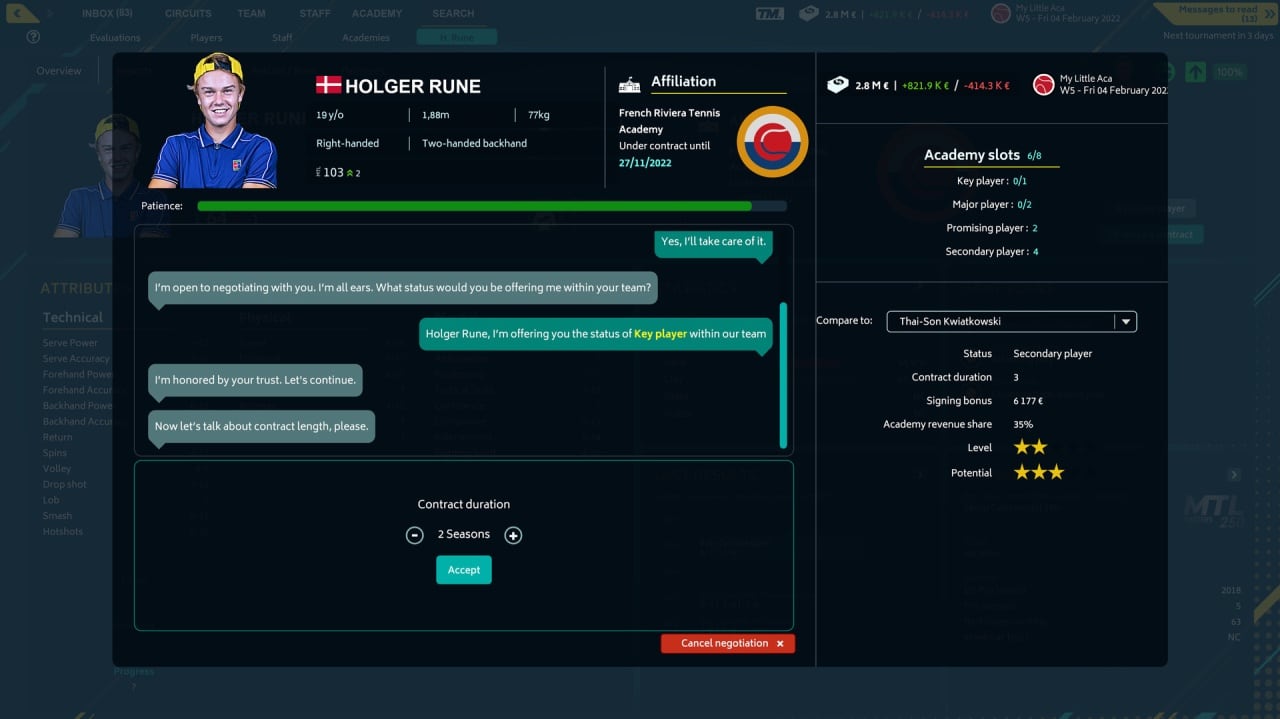 网球经理 2022[Tennis Manager 2022] 游戏截图7