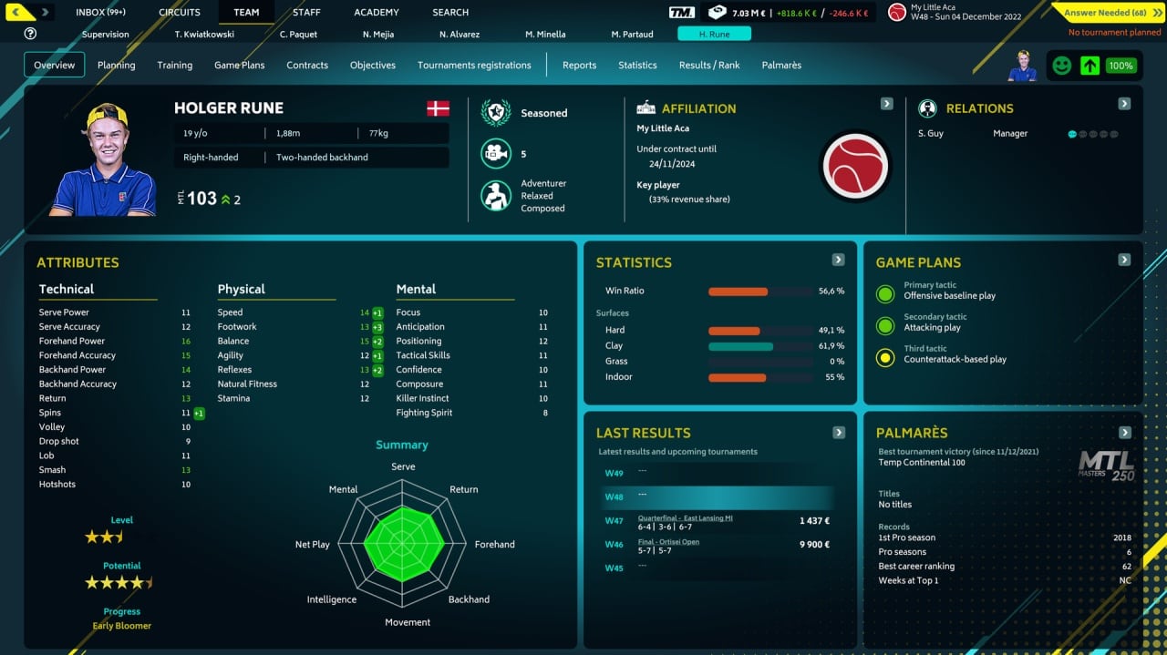 网球经理 2022[Tennis Manager 2022] 游戏截图2