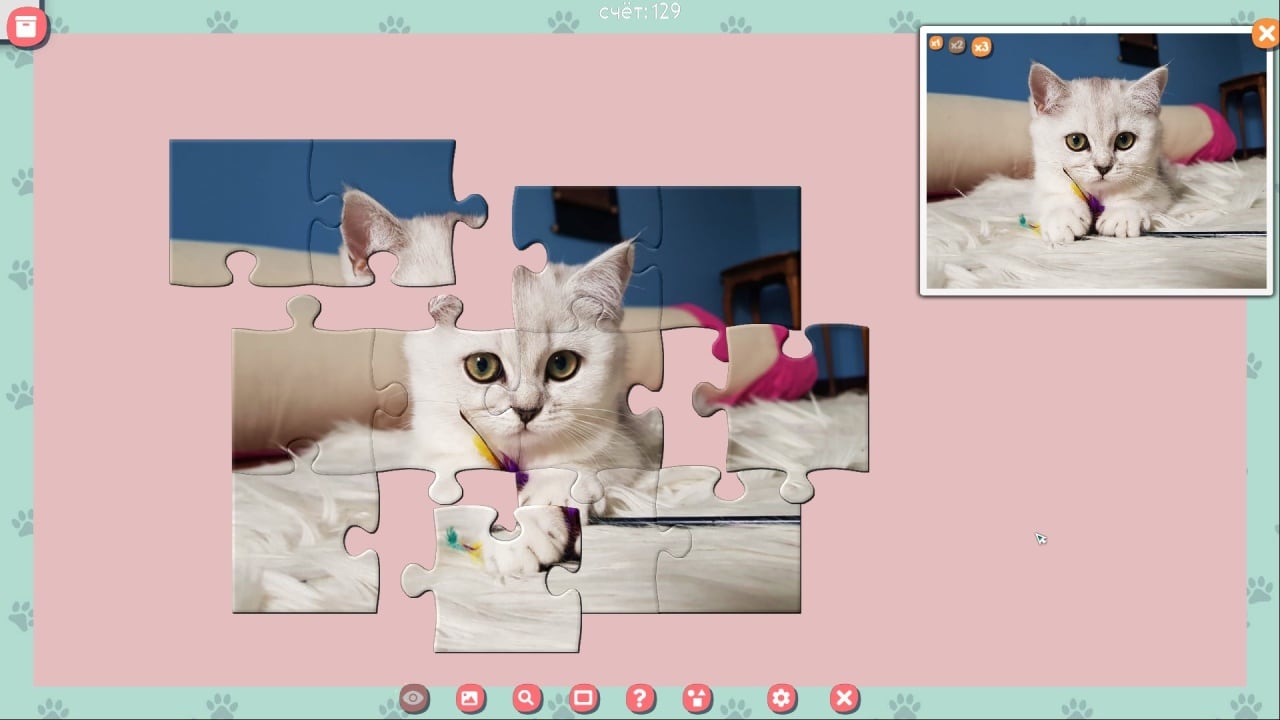 1001 拼图。可爱的猫2[1001 Jigsaw. Cute Cats 2] 游戏截图4