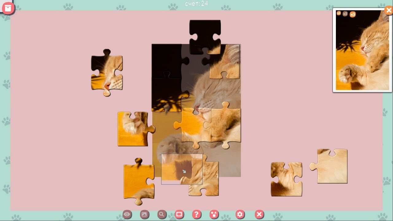 1001 拼图。可爱的猫2[1001 Jigsaw. Cute Cats 2] 游戏截图6