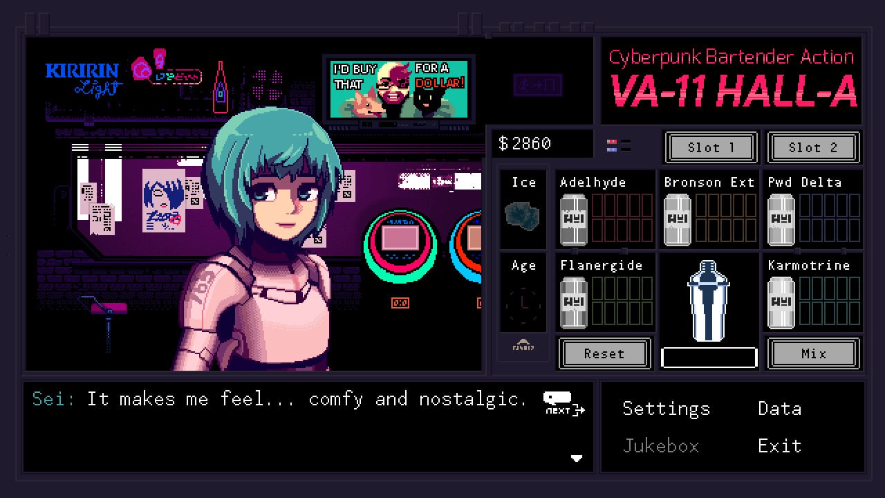 VA-11 Hall-A：赛博朋克调酒师动作[VA-11 Hall-A: Cyberpunk Bartender Action] 游戏截图7