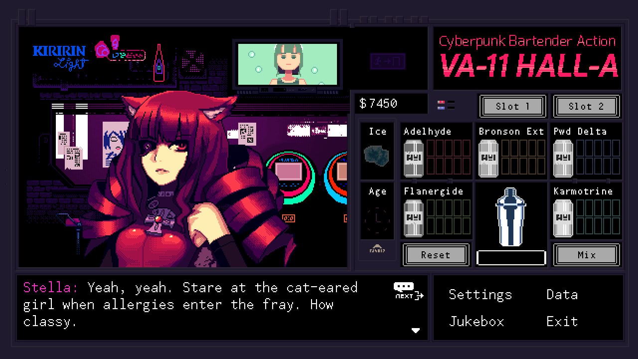 VA-11 Hall-A：赛博朋克调酒师动作[VA-11 Hall-A: Cyberpunk Bartender Action] 游戏截图4