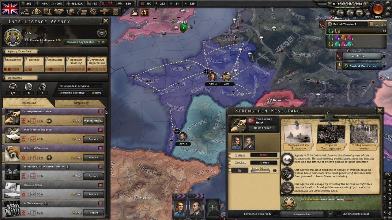 钢铁雄心4：反抗军[Hearts of Iron 4: La Résistance] 游戏截图4