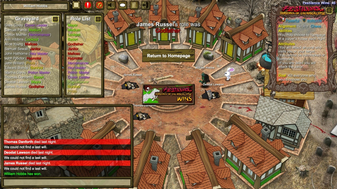 塞勒姆镇 - 女巫集会[Town of Salem - The Coven] 游戏截图4