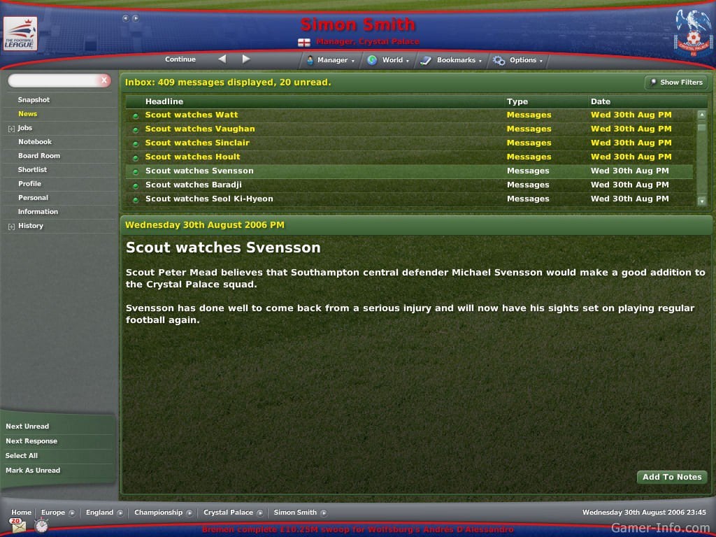 足球经理 2007[Football Manager 2007] 游戏截图4