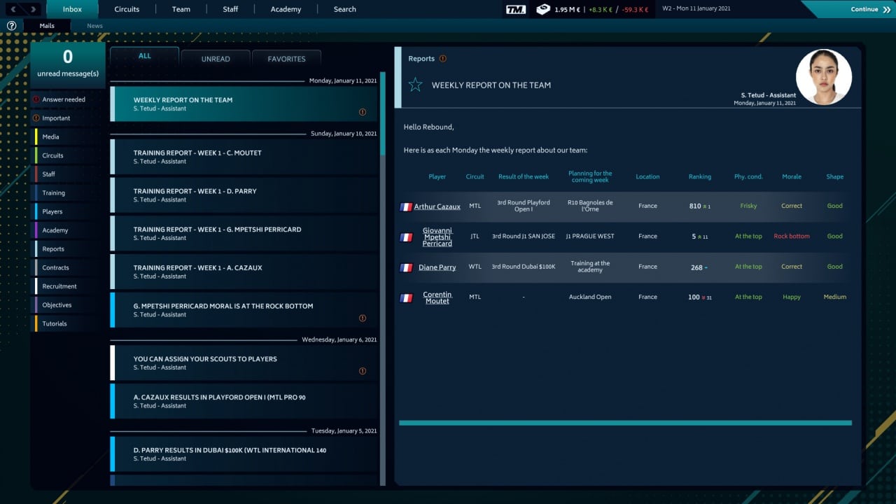 网球经理 2021[Tennis Manager 2021] 游戏截图8