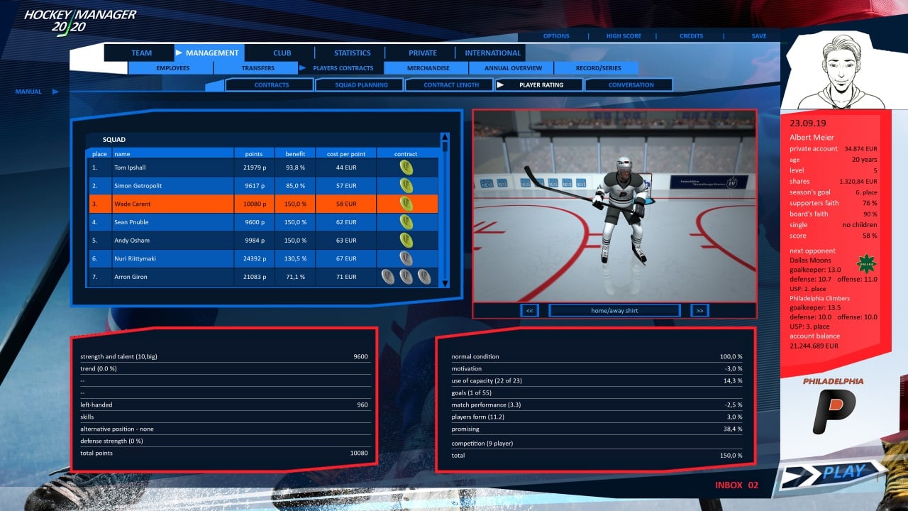 曲棍球经理 20|20[Hockey Manager 20|20] 游戏截图9