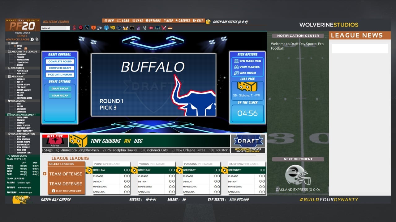 选秀日体育：职业橄榄球 2020[Draft Day Sports: Pro Football 2020] 游戏截图4