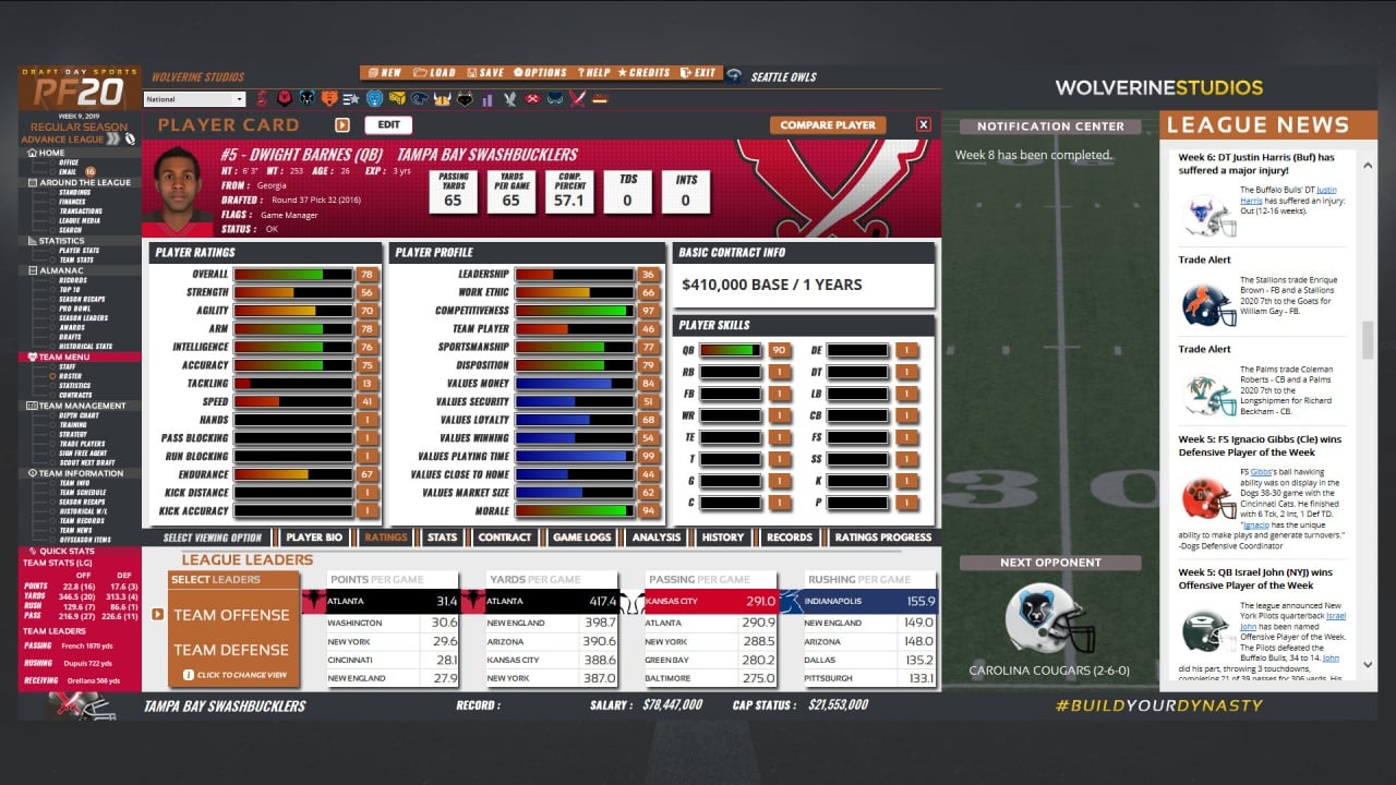 选秀日体育：职业橄榄球 2020[Draft Day Sports: Pro Football 2020] 游戏截图5