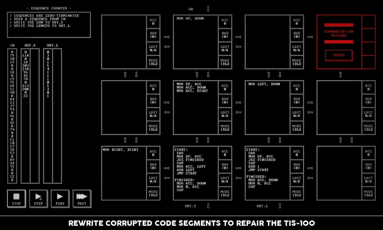 TIS-100 游戏截图2