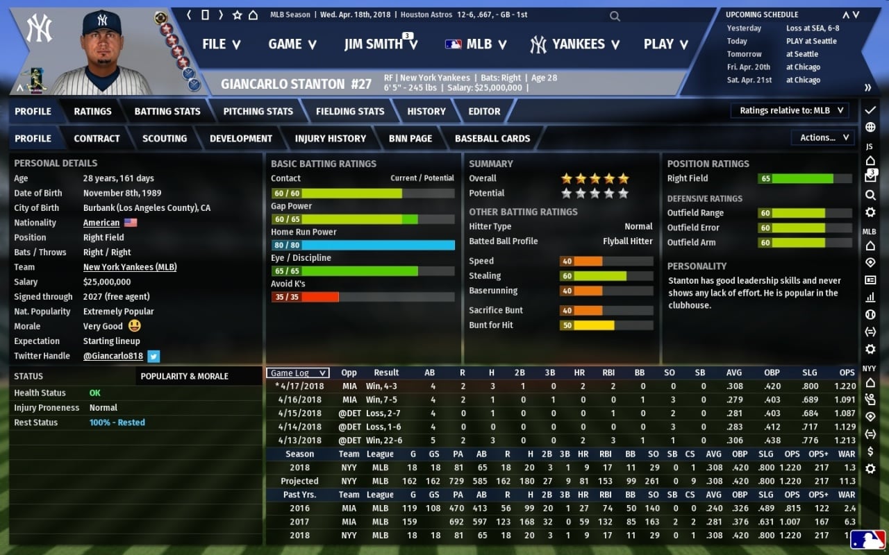 户外棒球 19[Out of the Park Baseball 19] 游戏截图6