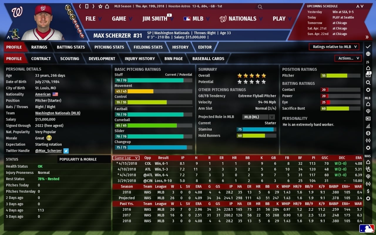 户外棒球 19[Out of the Park Baseball 19] 游戏截图9