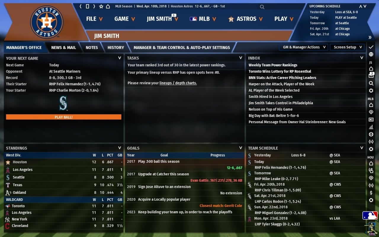 户外棒球 19[Out of the Park Baseball 19] 游戏截图4