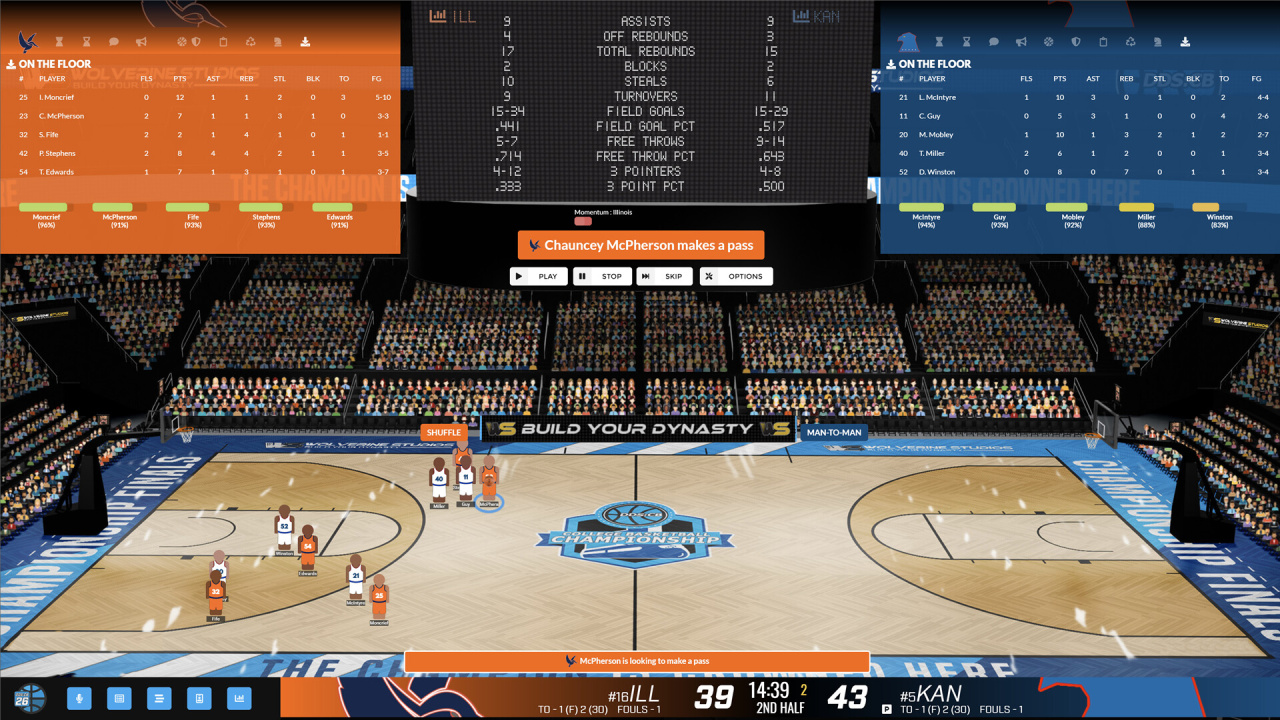 选秀日运动：2026 年大学篮球[Draft Day Sports: College Basketball 2026] 游戏截图2