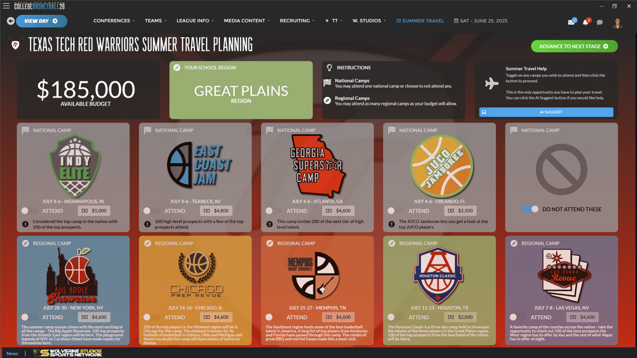 选秀日运动：2026 年大学篮球[Draft Day Sports: College Basketball 2026] 游戏截图9