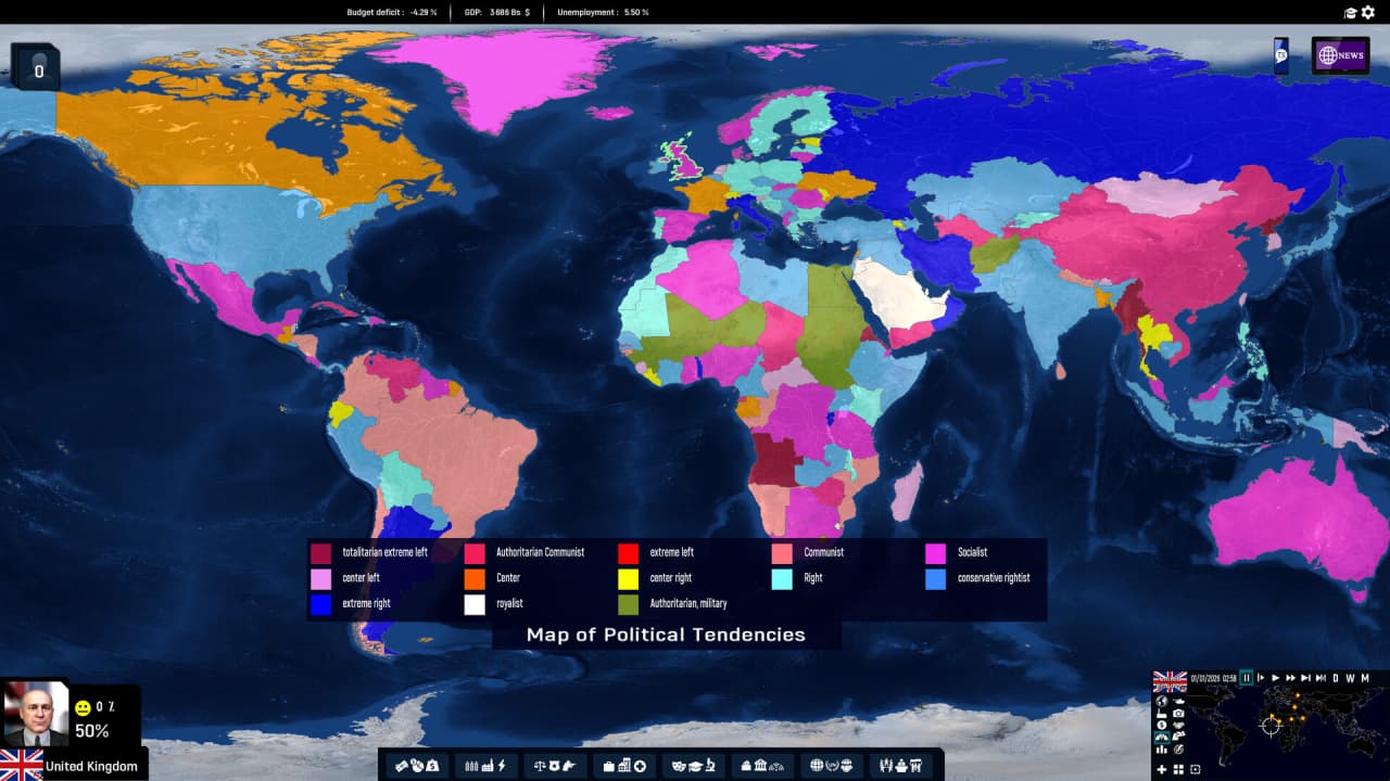 地缘政治模拟器 2026 版[Geo-Political Simulator 2026 Edition] 游戏截图4