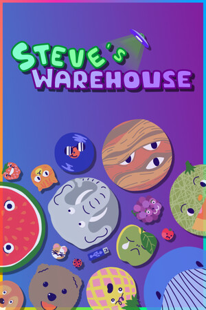 史蒂夫的仓库：物理。 Roguelike。混乱。[Steve's Warehouse: Physics. Roguelike. Chaos.] 游戏封面
