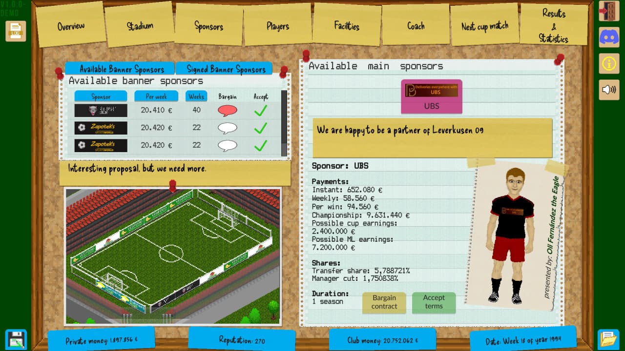 博卡姆的足球经理[Boeckham's Football Manager] 游戏截图12
