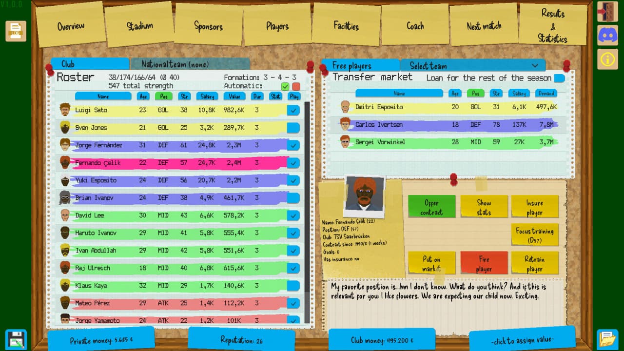 博卡姆的足球经理[Boeckham's Football Manager] 游戏截图3