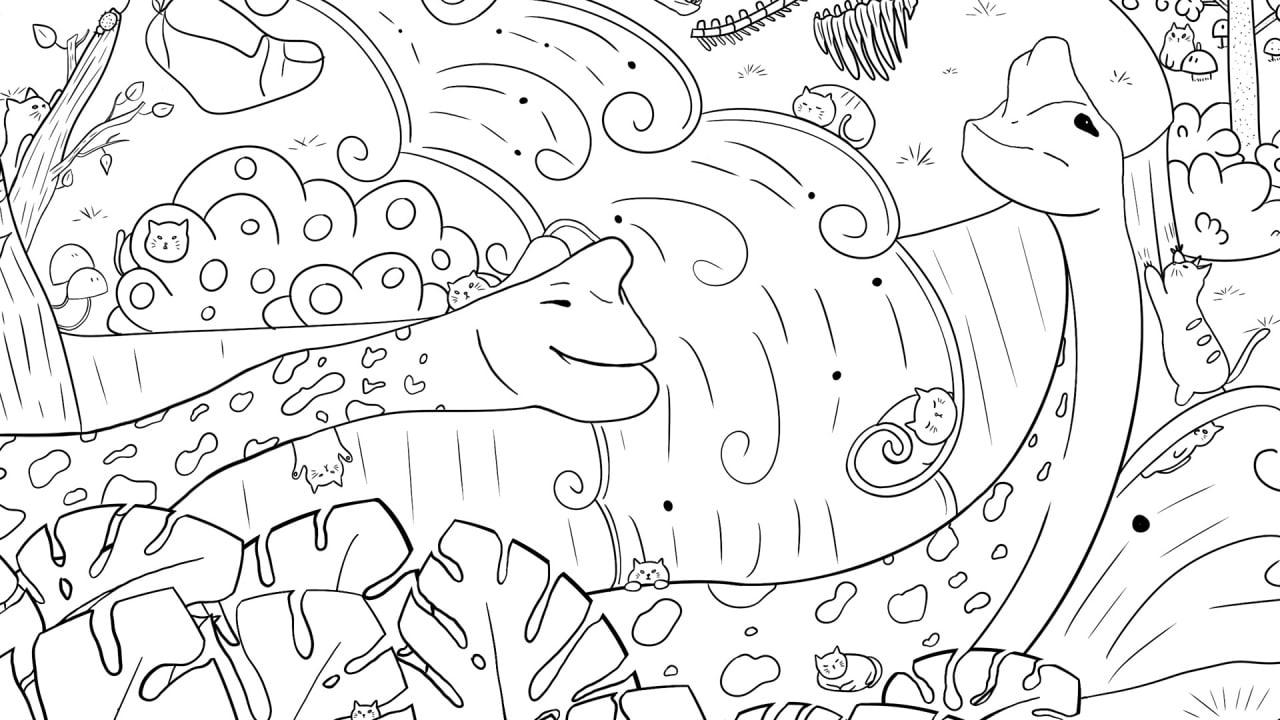 100只恐龙猫[100 Dino Cats] 游戏截图2